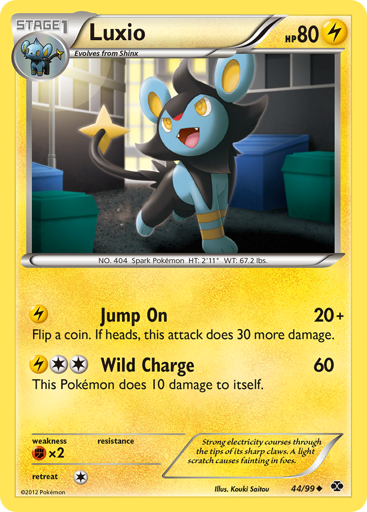 Luxio (44/99) [Black & White: Next Destinies] | Card Citadel