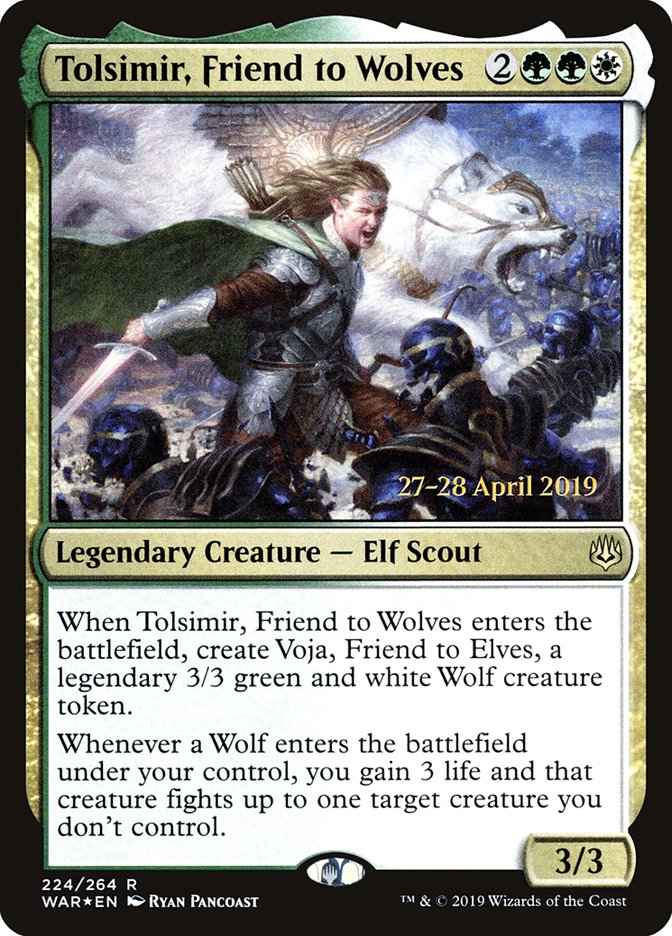 Tolsimir, Friend to Wolves  [War of the Spark Prerelease Promos] | Card Citadel