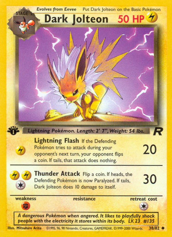 Dark Jolteon (38/82) [Team Rocket 1st Edition] | Card Citadel