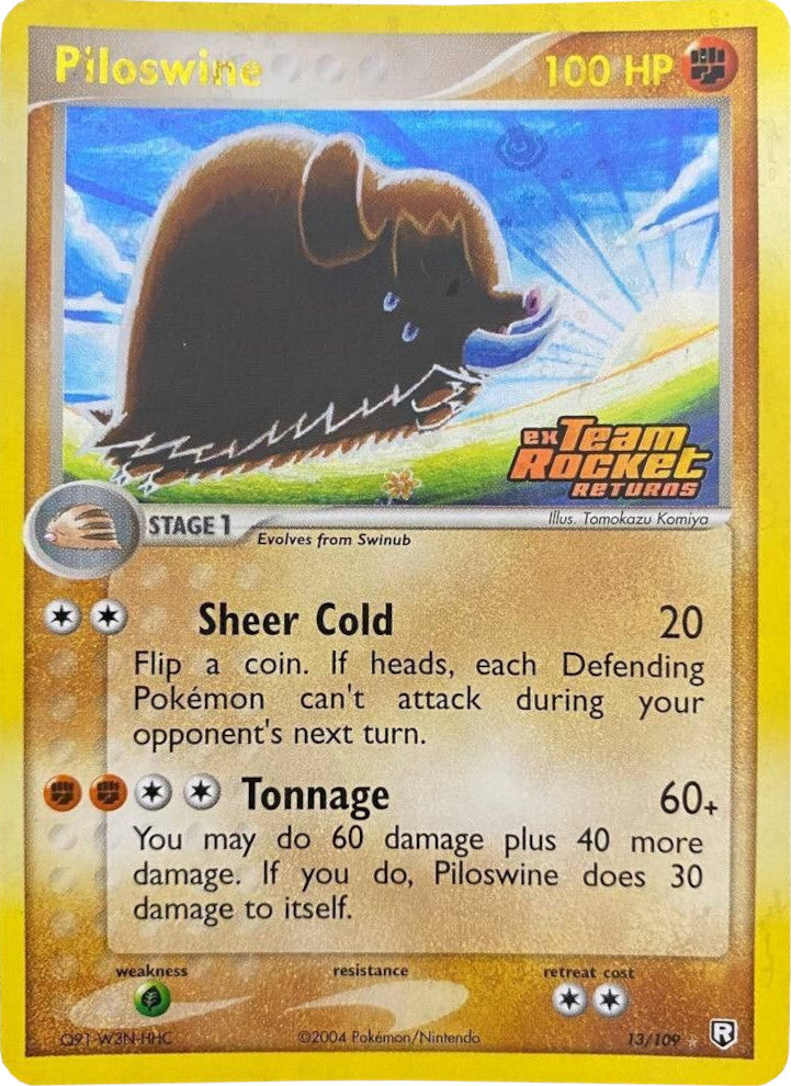 Piloswine (13/109) (Stamped) [EX: Team Rocket Returns] | Card Citadel