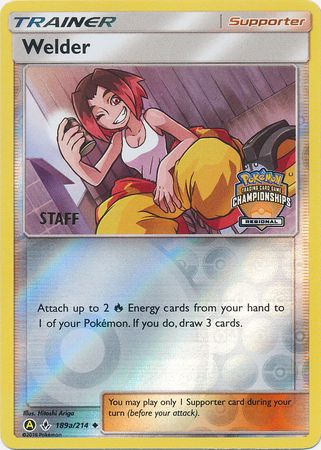 Welder (189a/214) (Regional Championship Promo Staff) [Sun & Moon: Unbroken Bonds] | Card Citadel