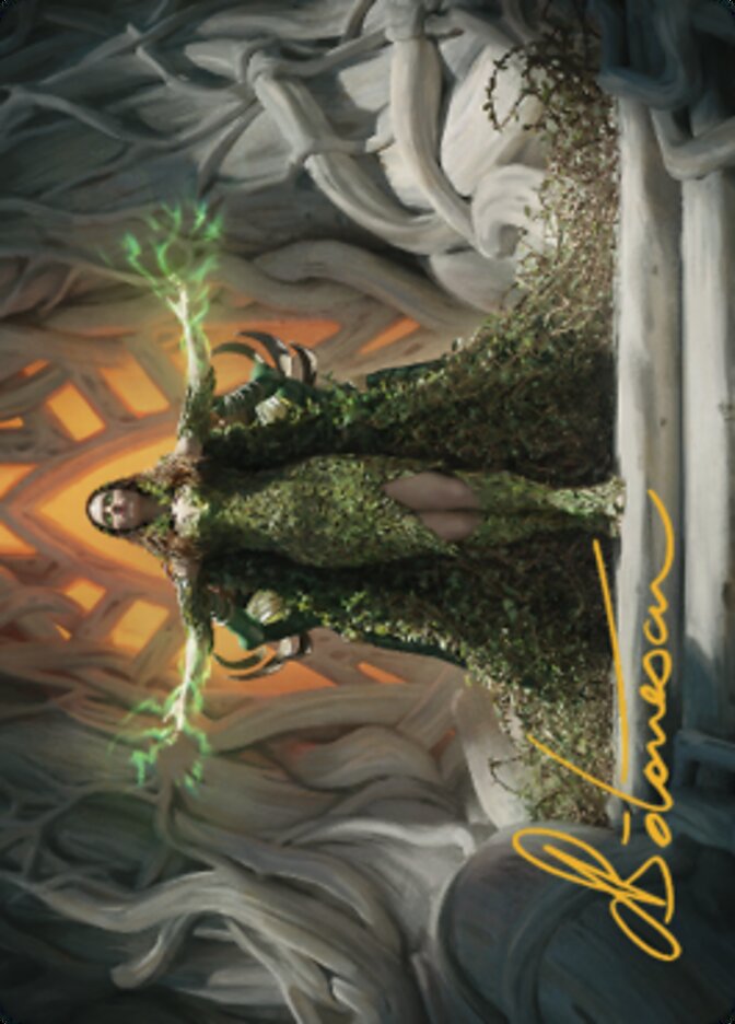 Titania, Voice of Gaea Art Card (Gold-Stamped Signature) [The Brothers' War Art Series] | Card Citadel