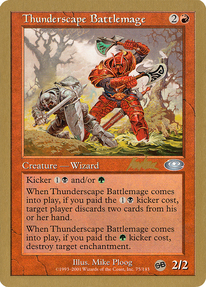 Thunderscape Battlemage (Brian Kibler) (SB) [World Championship Decks 2002] | Card Citadel