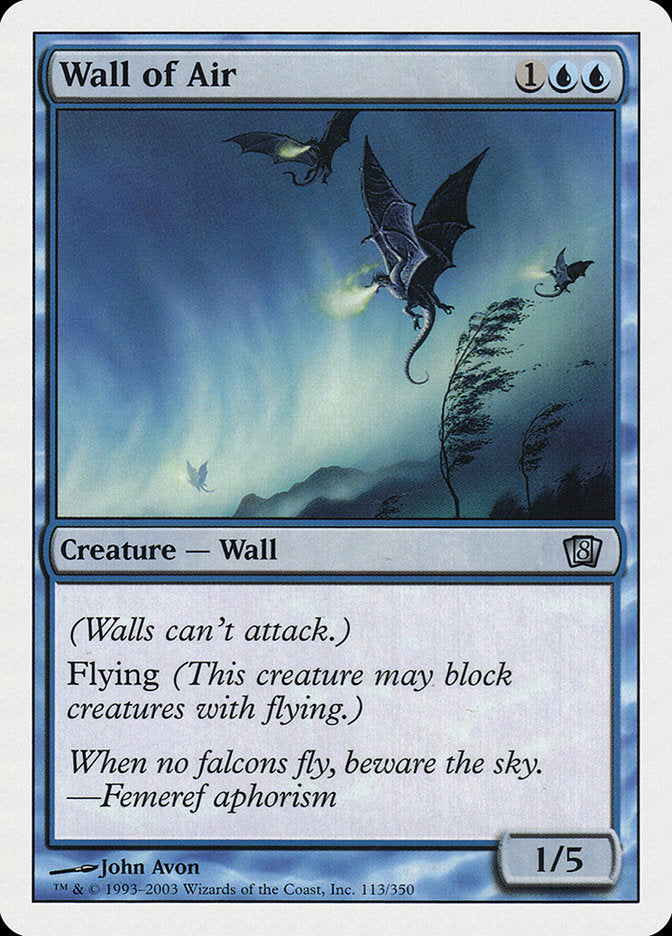 Wall of Air [Eighth Edition] | Card Citadel