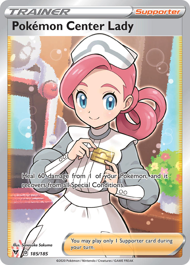 Pokemon Center Lady (185/185) [Sword & Shield: Vivid Voltage] | Card Citadel