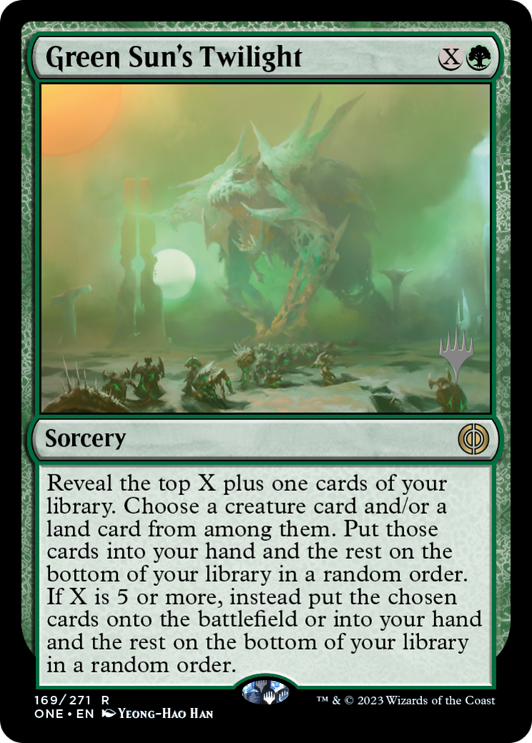 Green Sun's Twilight (Promo Pack) [Phyrexia: All Will Be One Promos] | Card Citadel