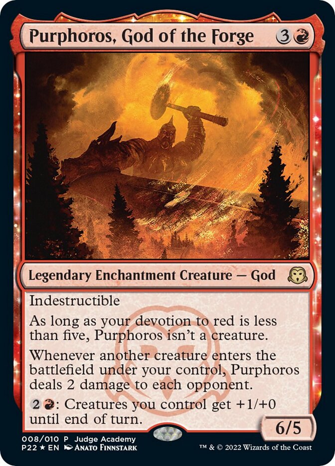 Purphoros, God of the Forge [Judge Gift Cards 2022] | Card Citadel