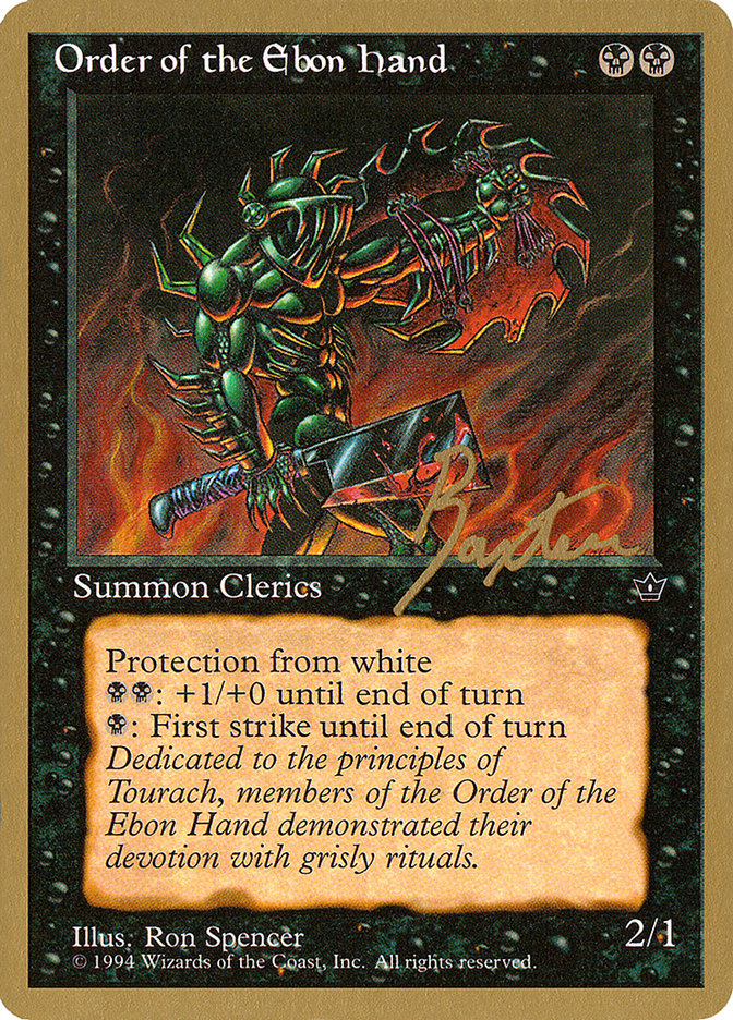 Order of the Ebon Hand (Spencer) (George Baxter) [Pro Tour Collector Set] | Card Citadel