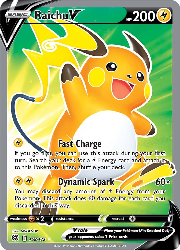 Raichu V (158/172) [Sword & Shield: Brilliant Stars] | Card Citadel