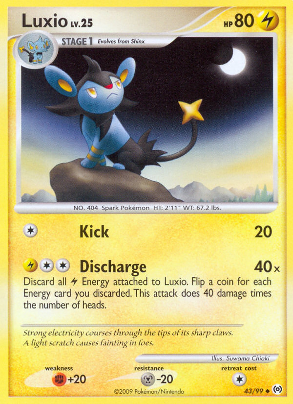 Luxio (43/99) [Platinum: Arceus] | Card Citadel