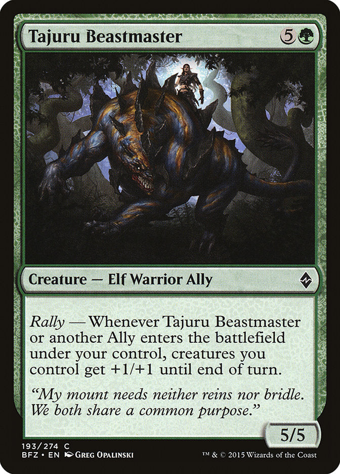 Tajuru Beastmaster [Battle for Zendikar] | Card Citadel