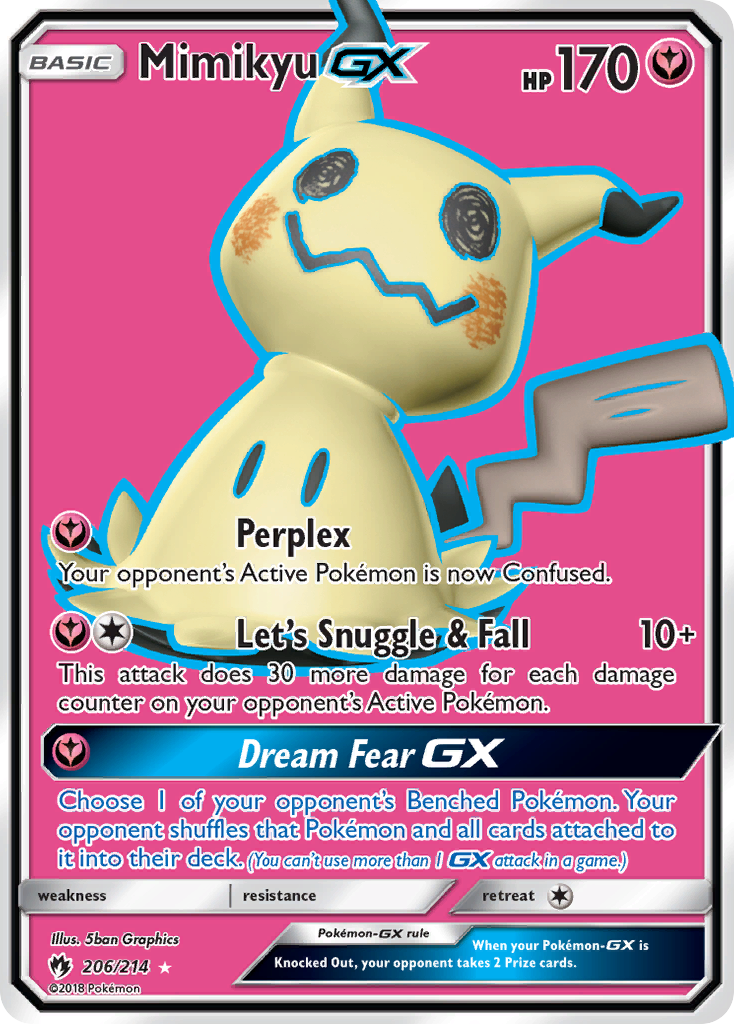 Mimikyu GX (206/214) [Sun & Moon: Lost Thunder] | Card Citadel