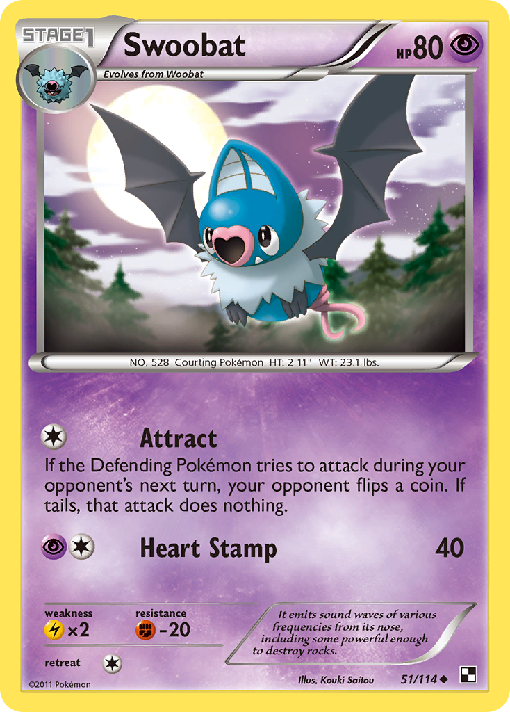 Swoobat (51/114) [Black & White: Base Set] | Card Citadel