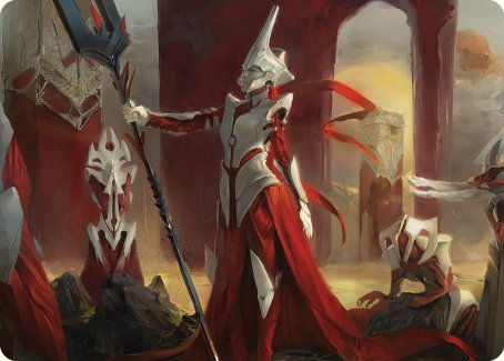 Porcelain Zealot Art Card [Phyrexia: All Will Be One Art Series] | Card Citadel