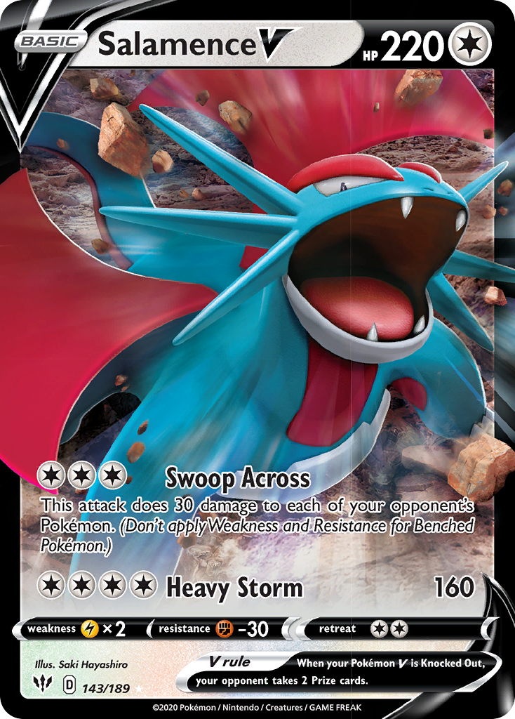 Salamence V (143/189) [Sword & Shield: Darkness Ablaze] | Card Citadel