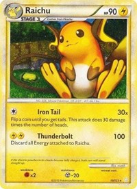 Raichu (10/123) (Cracked Ice Holo) [HeartGold & SoulSilver: Base Set] | Card Citadel