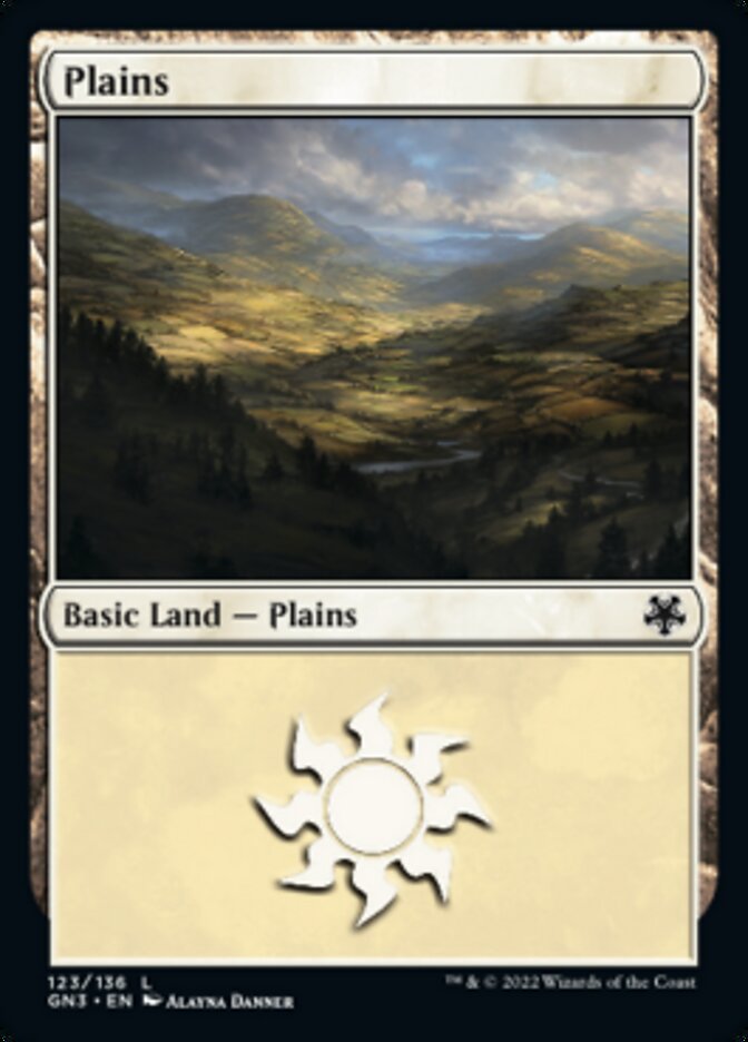 Plains (123) [Game Night: Free-for-All] | Card Citadel