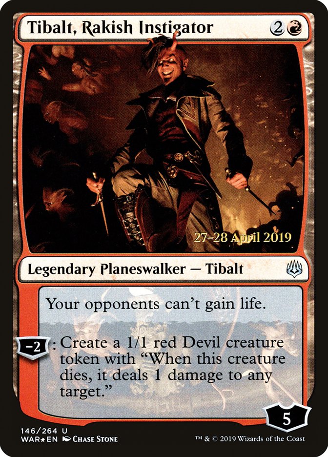 Tibalt, Rakish Instigator  [War of the Spark Prerelease Promos] | Card Citadel