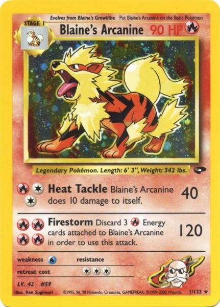 Blaine's Arcanine (1/132) [Gym Challenge Unlimited] | Card Citadel