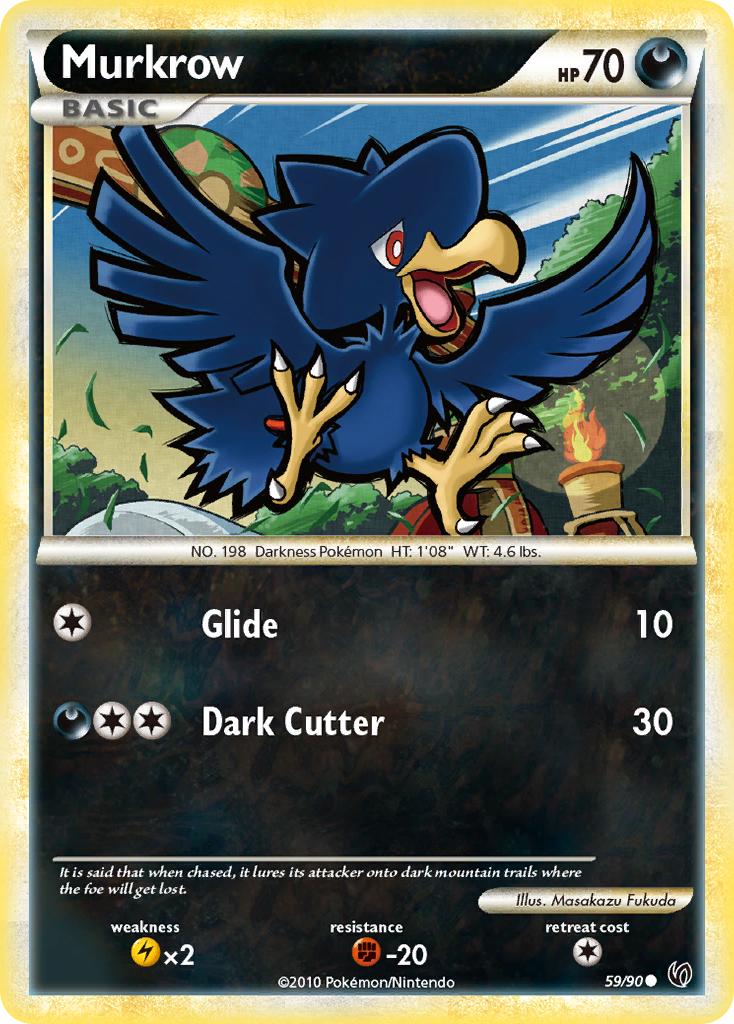 Murkrow (59/90) [HeartGold & SoulSilver: Undaunted] | Card Citadel