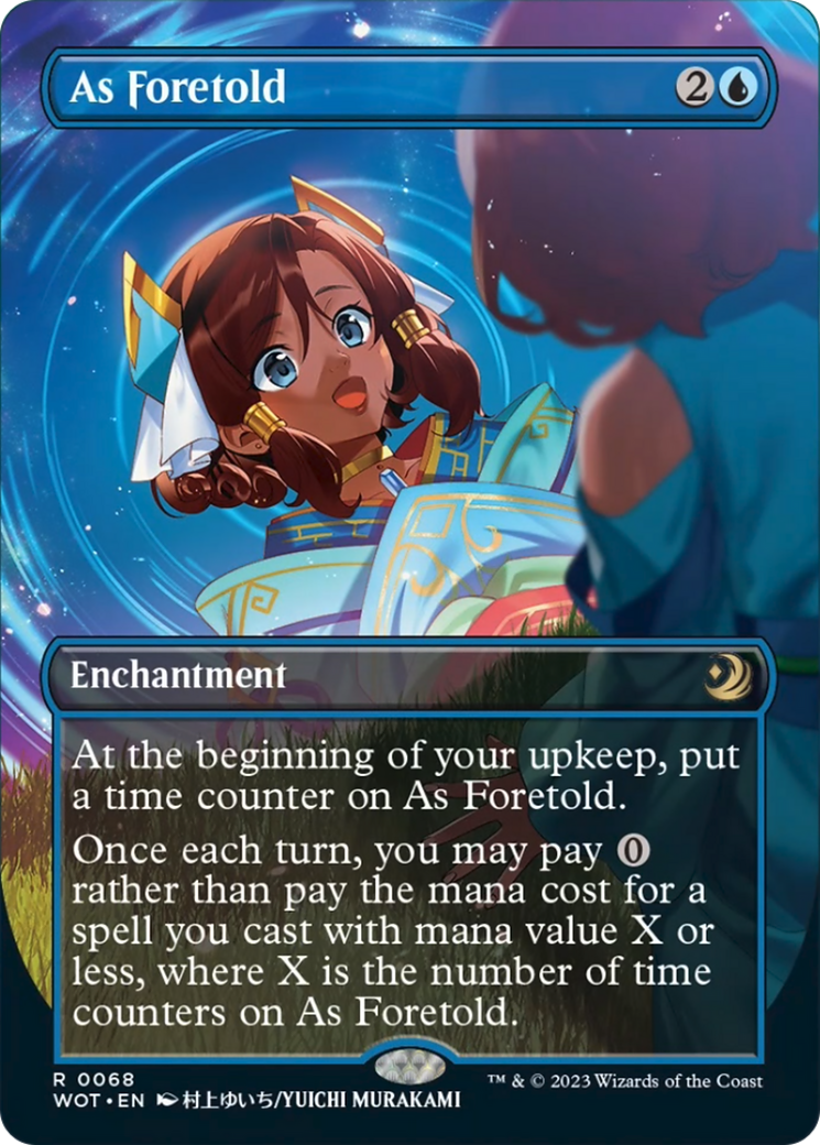 As Foretold (Anime Borderless) (Confetti Foil) [Wilds of Eldraine: Enchanting Tales] | Card Citadel