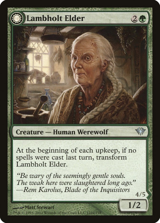 Lambholt Elder // Silverpelt Werewolf [Dark Ascension] | Card Citadel