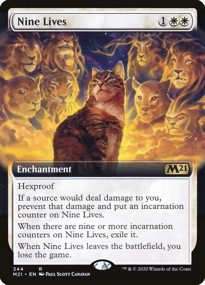 Nine Lives (Extended Art) [Core Set 2021] | Card Citadel