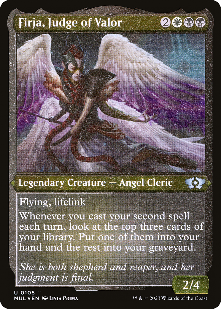 Firja, Judge of Valor (Foil Etched) [Multiverse Legends] | Card Citadel