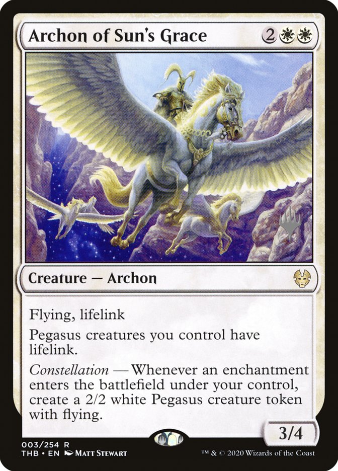 Archon of Sun's Grace (Promo Pack) [Theros Beyond Death Promos] | Card Citadel