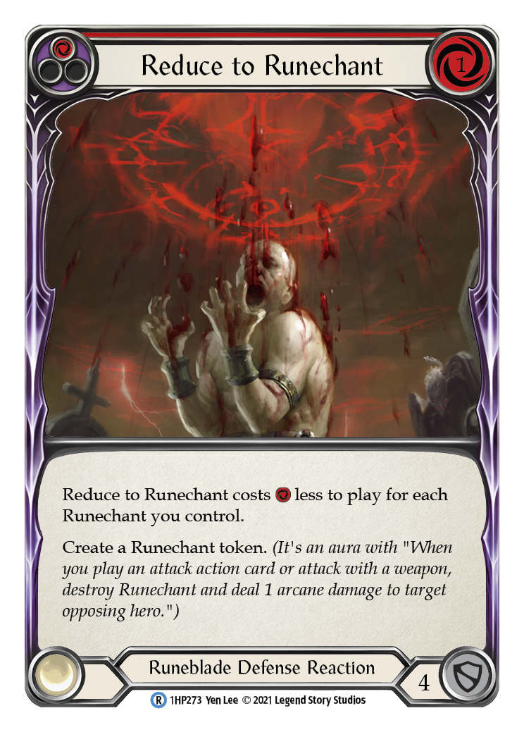 Reduce to Runechant (Red) [1HP273] | Card Citadel