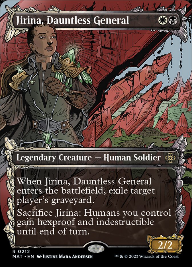 Jirina, Dauntless General (Showcase Halo Foil) [March of the Machine: The Aftermath] | Card Citadel