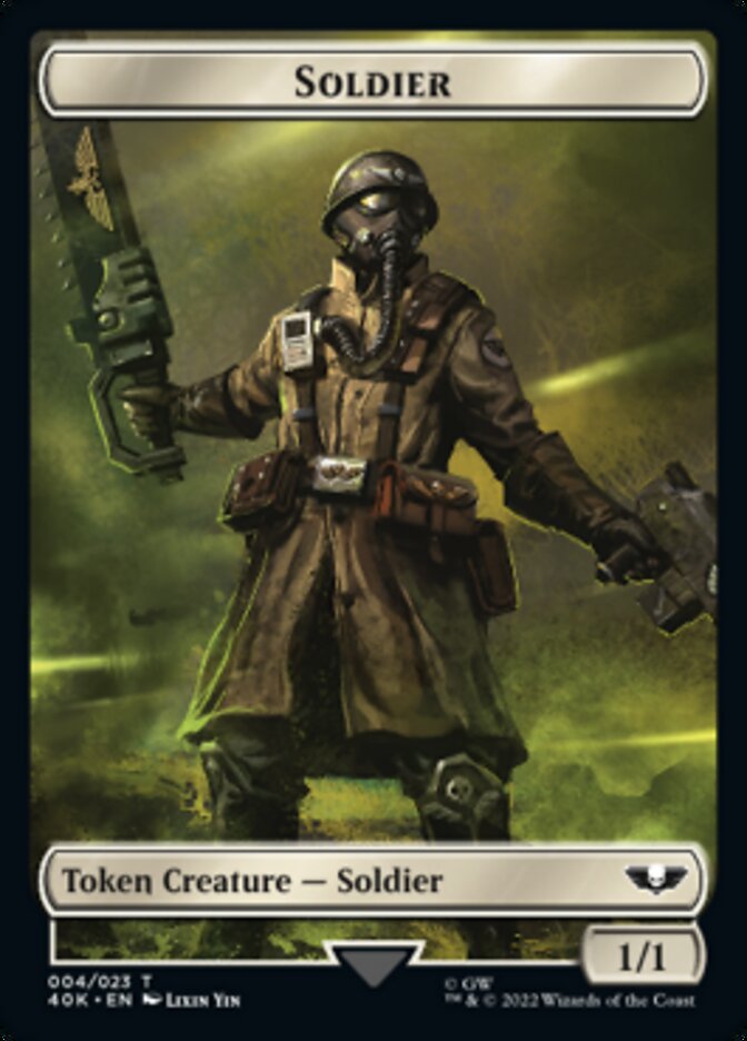 Soldier (004) // Vanguard Suppressor Double-sided Token [Universes Beyond: Warhammer 40,000 Tokens] | Card Citadel