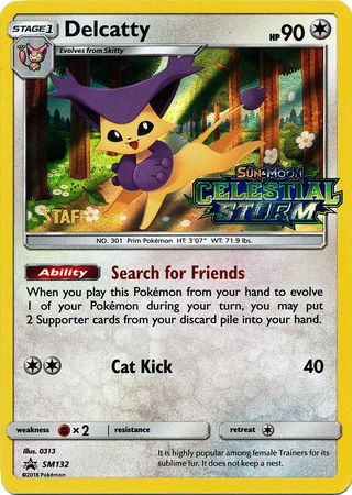 Delcatty (SM132) (Staff Prerelease Promo) [Sun & Moon: Black Star Promos] | Card Citadel