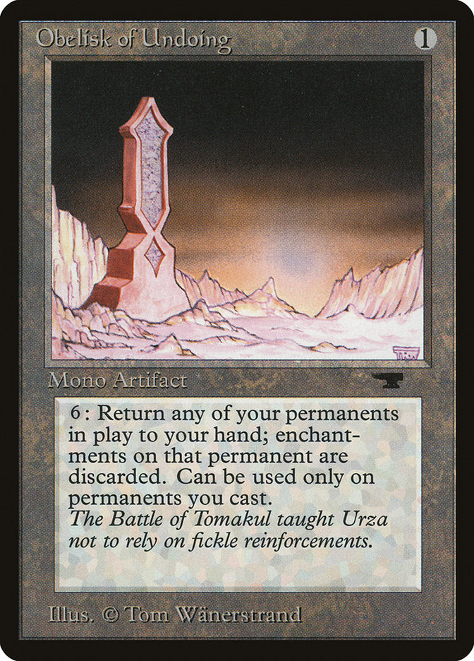 Obelisk of Undoing [Antiquities] | Card Citadel