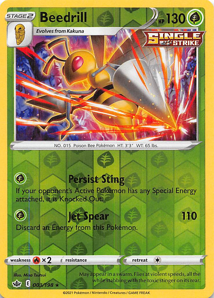 Beedrill (003/198) [Sword & Shield: Chilling Reign] | Card Citadel