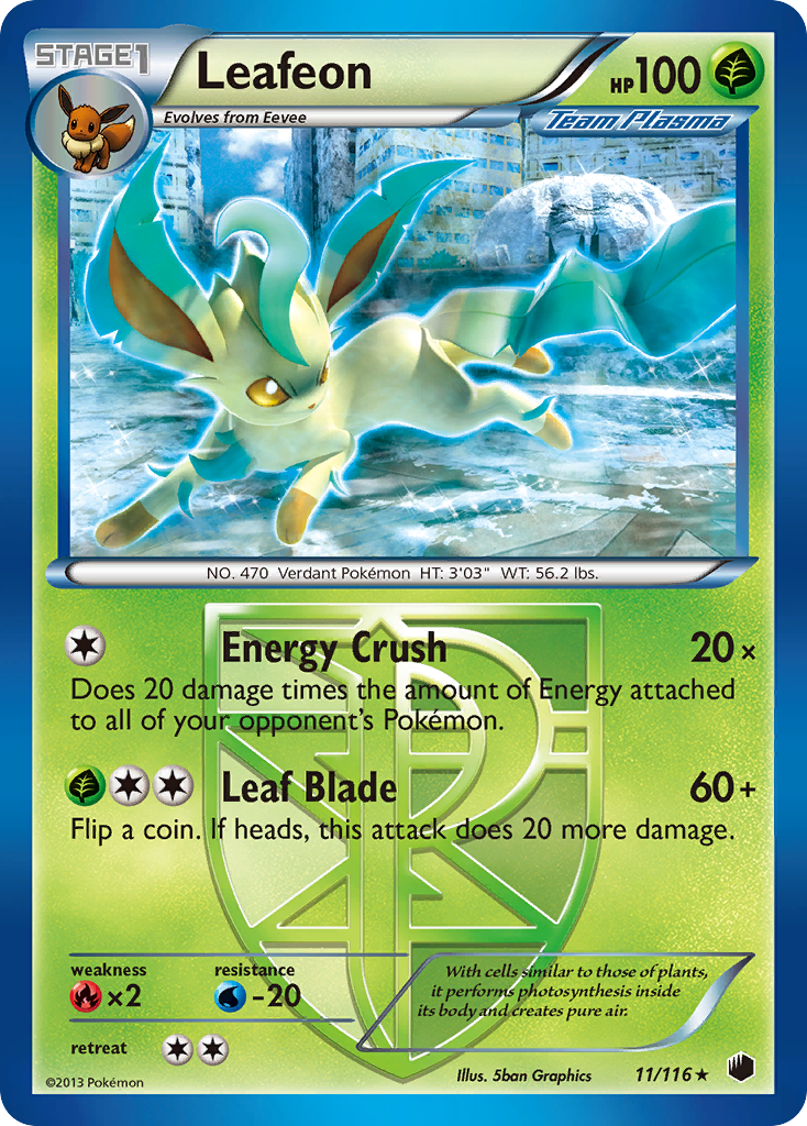 Leafeon (11/116) [Black & White: Plasma Freeze] | Card Citadel