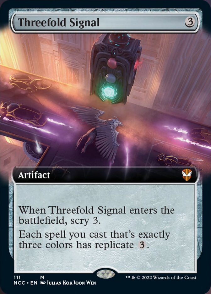 Threefold Signal (Extended Art) [Streets of New Capenna Commander] | Card Citadel