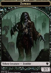 Zombie (005) // Gold (010) Double-sided Token [Commander 2017 Tokens] | Card Citadel