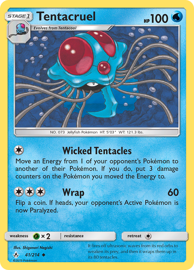 Tentacruel (41/214) [Sun & Moon: Unbroken Bonds] | Card Citadel