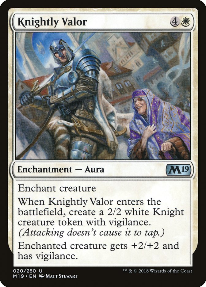 Knightly Valor [Core Set 2019] | Card Citadel