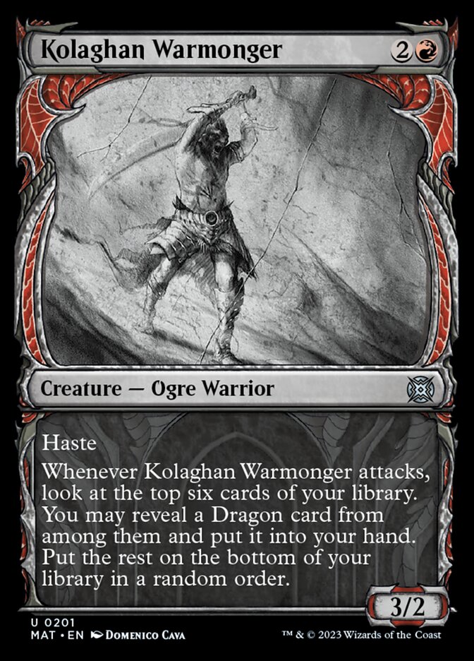 Kolaghan Warmonger (Showcase Halo Foil) [March of the Machine: The Aftermath] | Card Citadel