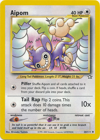 Aipom (26/111) [Neo Genesis Unlimited] | Card Citadel
