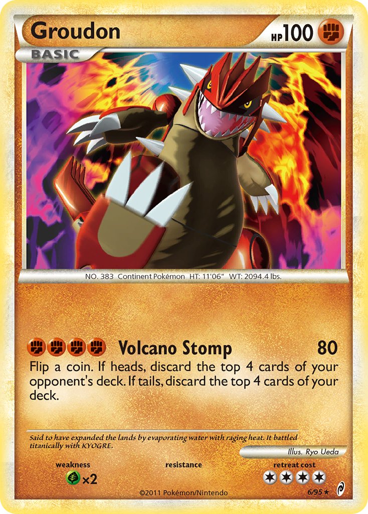 Groudon (6/95) (Theme Deck Exclusive) [HeartGold & SoulSilver: Call of Legends] | Card Citadel