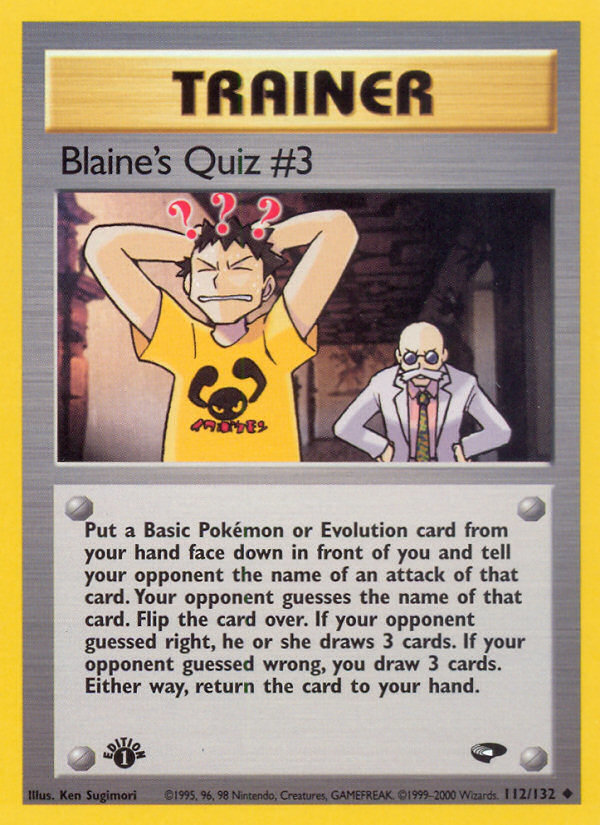 Blaine's Quiz #3 (112/132) [Gym Challenge 1st Edition] | Card Citadel