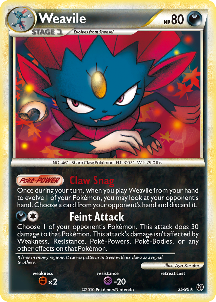 Weavile (25/90) [HeartGold & SoulSilver: Undaunted] | Card Citadel