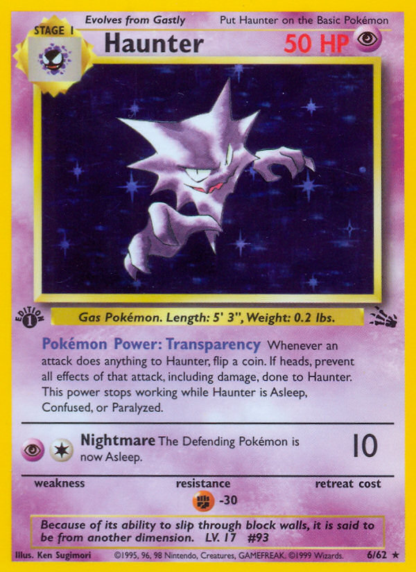 Haunter (6/62) [Fossil 1st Edition] | Card Citadel