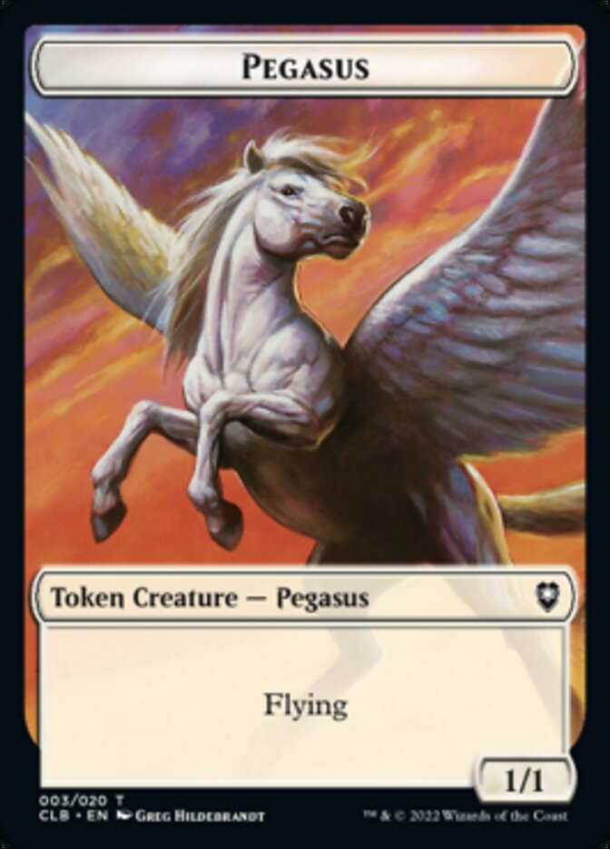 Pegasus Token [Commander Legends: Battle for Baldur's Gate Tokens] | Card Citadel