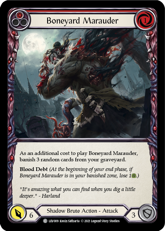 Boneyard Marauder (Red) [LEV009] (Monarch Levia Blitz Deck) | Card Citadel