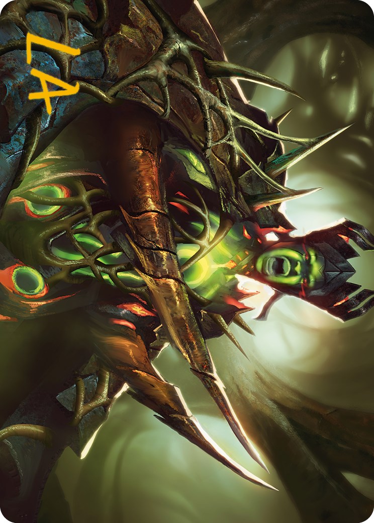 Maze's Mantle Art Card (Gold-Stamped Signature) [Phyrexia: All Will Be One Art Series] | Card Citadel