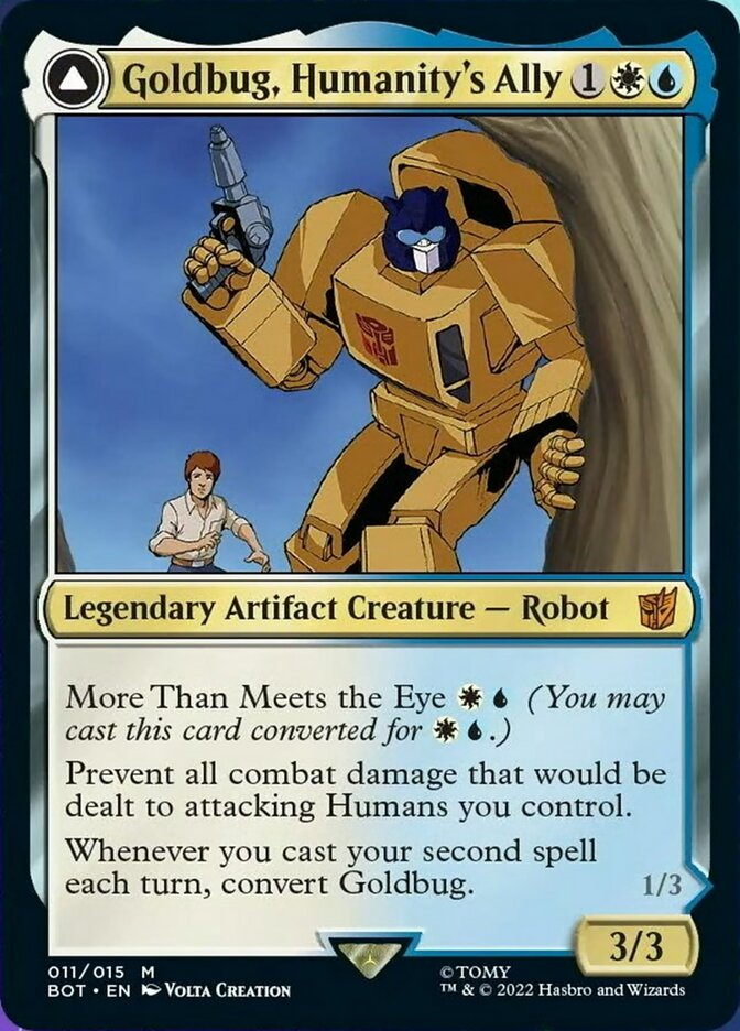 Goldbug, Humanity's Ally // Goldbug, Scrappy Scout [Universes Beyond: Transformers] | Card Citadel